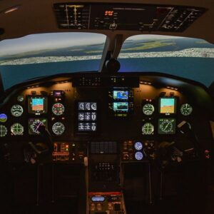 The viewpoint of the PC-12 simulator
