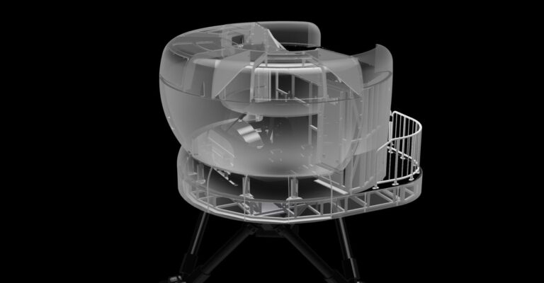 a full flight simulator 3D images