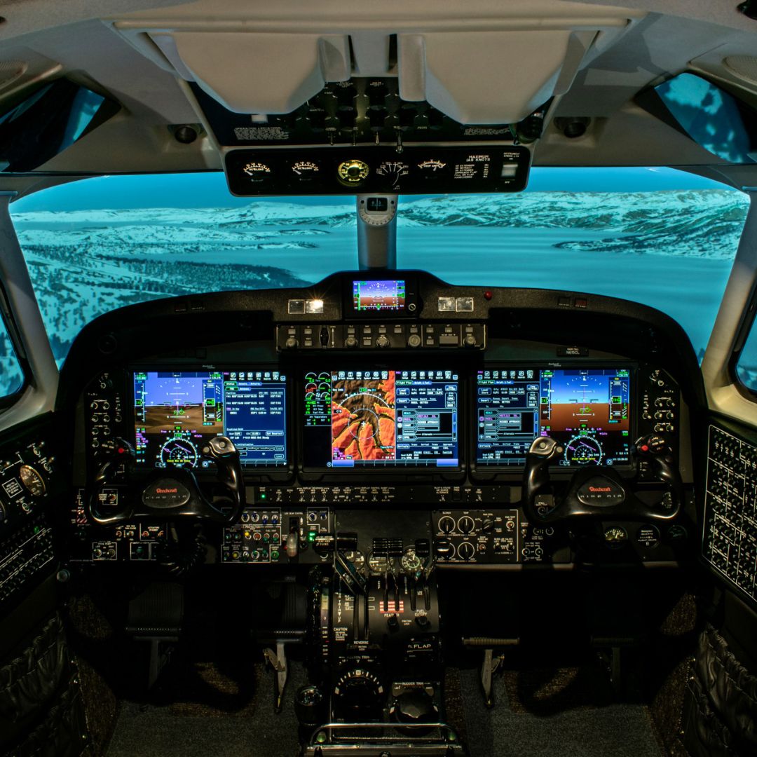 king air cockpit view
