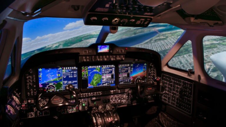 A flight simulator